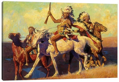 Kiowa Ridge Canvas Art Print - Native American Décor