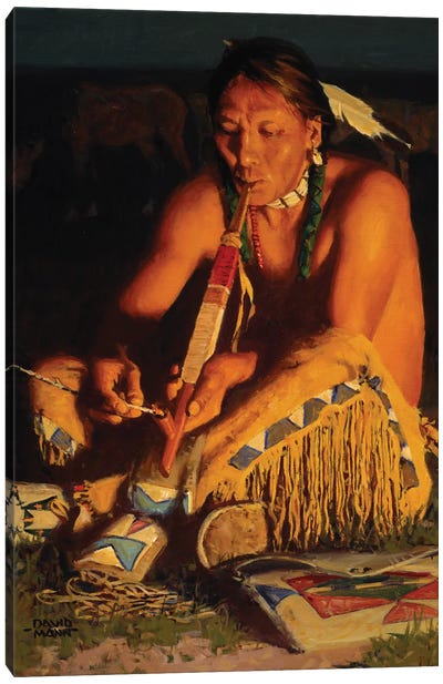 Kiowa Smoke Canvas Art Print - Indigenous & Native American Culture