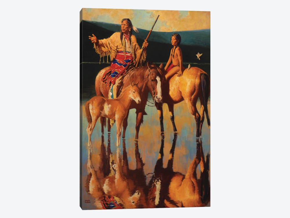 Lakota Sundown by David Mann 1-piece Canvas Art Print