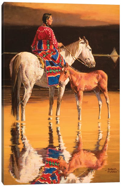 Lakota Scout Canvas Art Print - Native American Décor