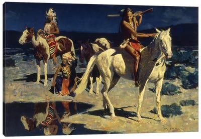 Lost Trail Canvas Art Print - Native American Décor