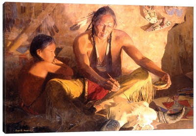 Medicine Lodge Canvas Art Print - Native American Décor