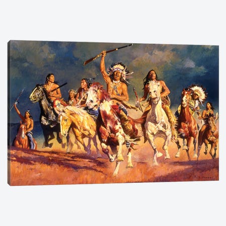 Opening The Fight Canvas Print #MNN38} by David Mann Canvas Wall Art