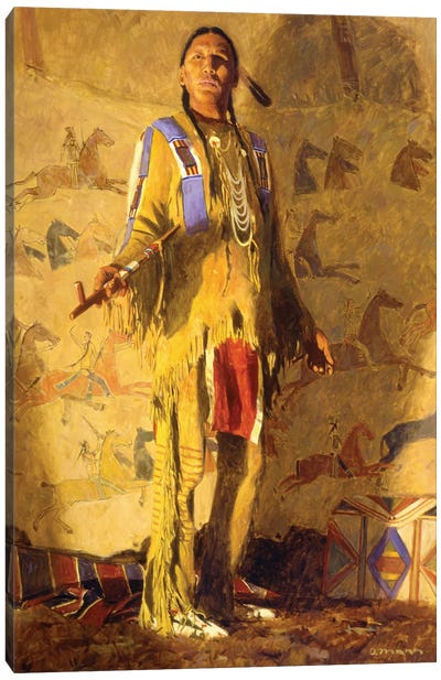Peace Among The Crow Canvas Art Print - Native American Décor