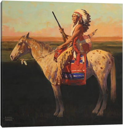 Prairie Shadows Canvas Art Print - Indigenous & Native American Culture