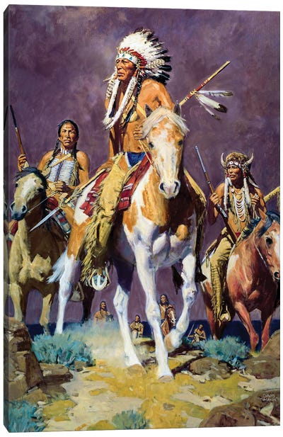 Prairie Storm Canvas Art Print - Indigenous & Native American Culture