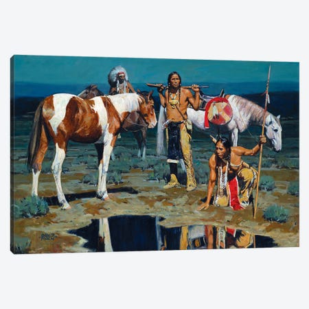 Shod Horses And Boot Prints Canvas Print #MNN48} by David Mann Canvas Print