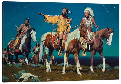 Star Sign Canvas Art Print - Indigenous & Native American Culture