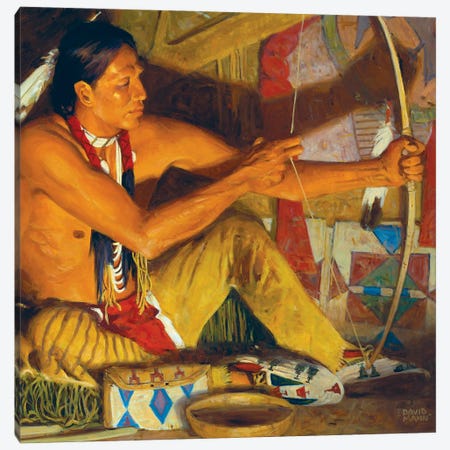 The Osage Orange Bow Canvas Print #MNN57} by David Mann Canvas Art Print