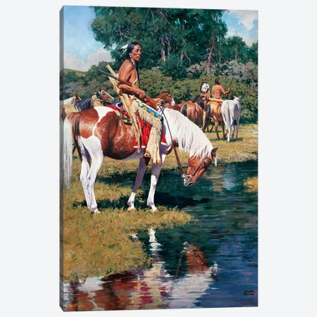 The Pony Guard Canvas Print #MNN58} by David Mann Canvas Art