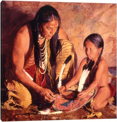 Thunderbird Shield Canvas Art Print - Indigenous & Native American Culture