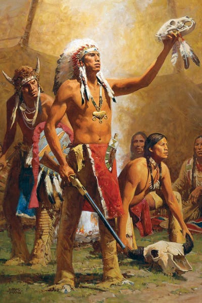 David Mann: Thunderbird, Bear, And Buffalo by David Mann