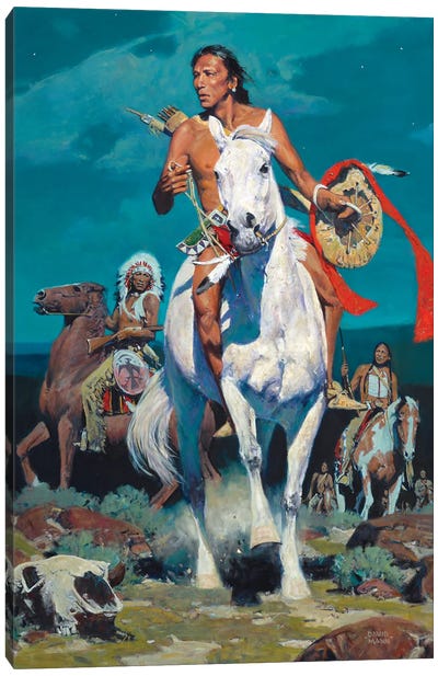 Top Of The Mesa Canvas Art Print - Indigenous & Native American Culture