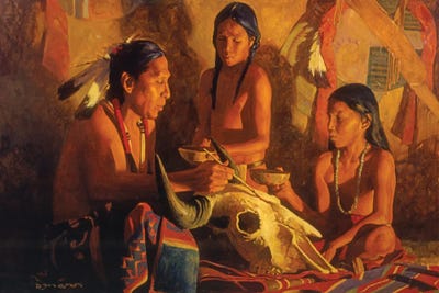 Buffalo Shaman by David Mann canvas print