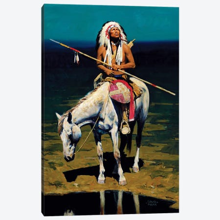 Mohican Indian War Horse Canvas Art by Marcia Baldwin | iCanvas