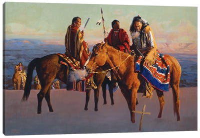 White Mans Way Canvas Art Print - Native American Décor