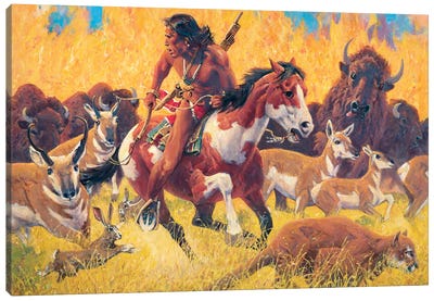 Wildfire Canvas Art Print - Native American Décor