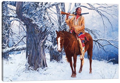 Winter Stillness Canvas Art Print - Native American Décor