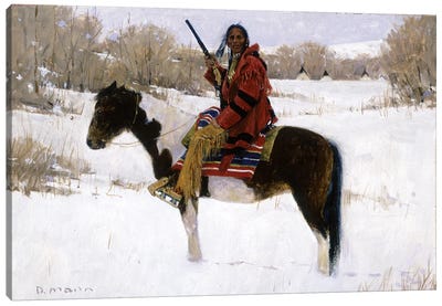 Winter's Whisper Canvas Art Print - Indigenous & Native American Culture