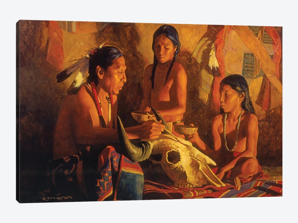 Buffalo Shaman by David Mann 1-piece Canvas Art