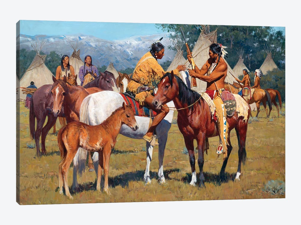 Yellowboy Winchester by David Mann 1-piece Canvas Art Print