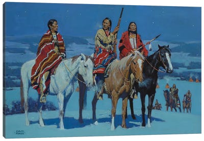 Called By The Moon Canvas Art Print - Indigenous & Native American Culture