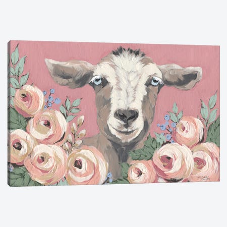 Goat In The Garden Canvas Print #MNO109} by Michele Norman Art Print