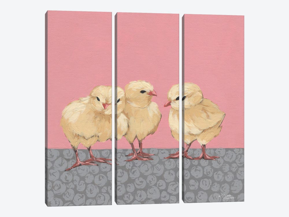 Sweet Pea Trio by Michele Norman 3-piece Canvas Print