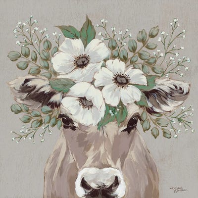 Flora The Jersey Cow by Michele Norman canvas print