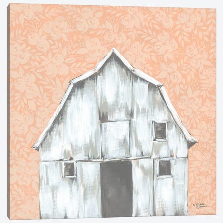 Peaches & Cream Barn Canvas Print #MNO126} by Michele Norman Canvas Artwork