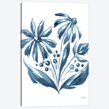 Blue Daisy II Canvas Print #MNO133} by Michele Norman Canvas Art