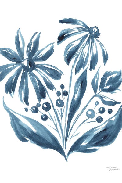 French Country Décor: Blue Daisy II by Michele Norman