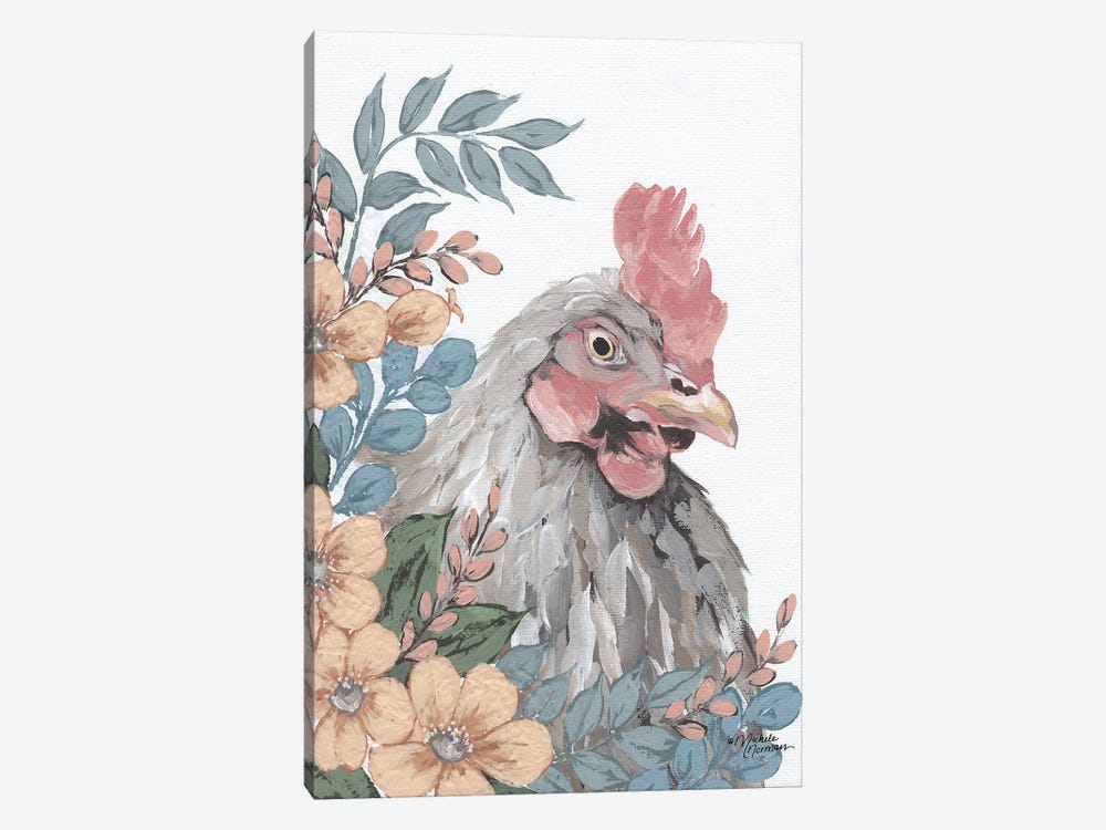 Hen In The Garden by Michele Norman 1-piece Canvas Print