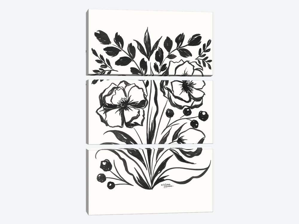 Maya Floral by Michele Norman 3-piece Art Print