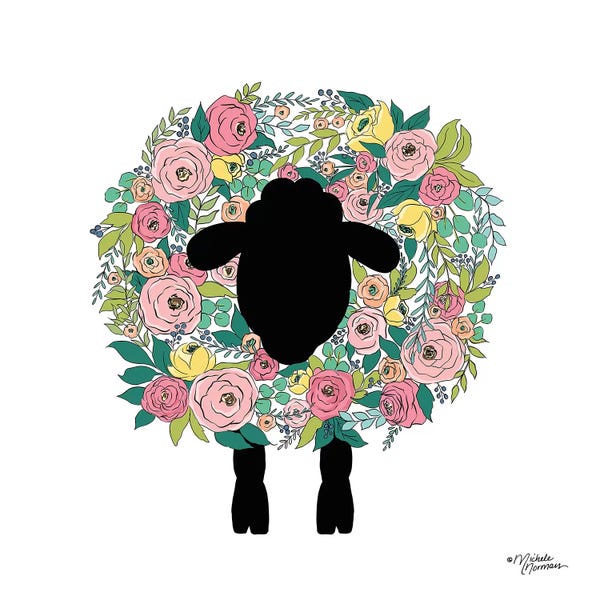 Michele Norman: Floral Sheep by Michele Norman
