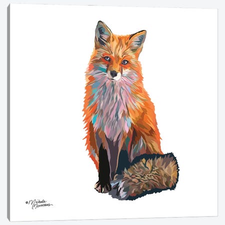 Fox Canvas Print #MNO28} by Michele Norman Canvas Art