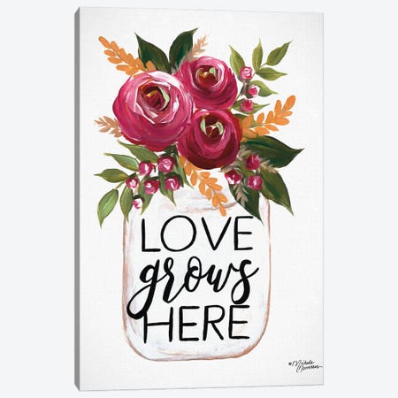 Love Grows Here Canvas Print #MNO2} by Michele Norman Art Print