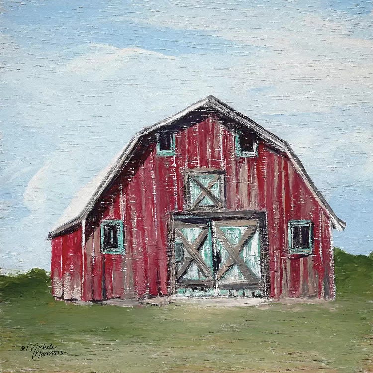 Red Barn by Michele Norman wall art