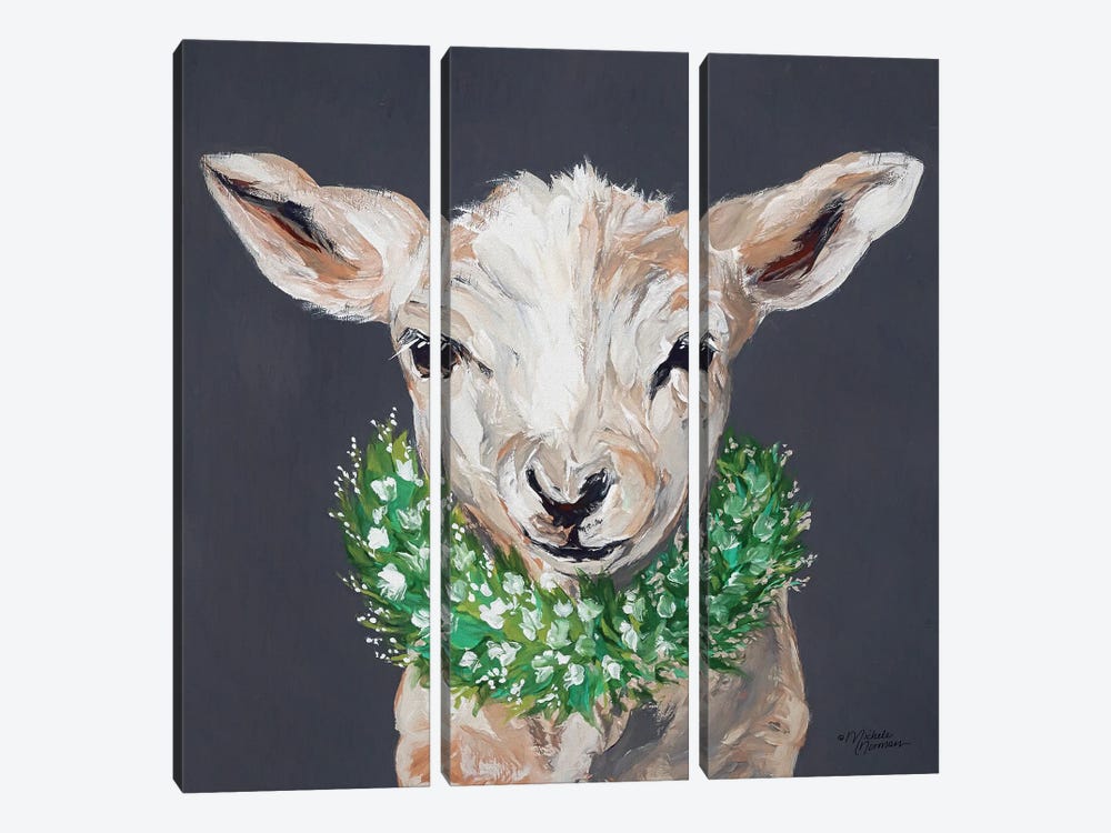 Spring Lamb by Michele Norman 3-piece Canvas Art