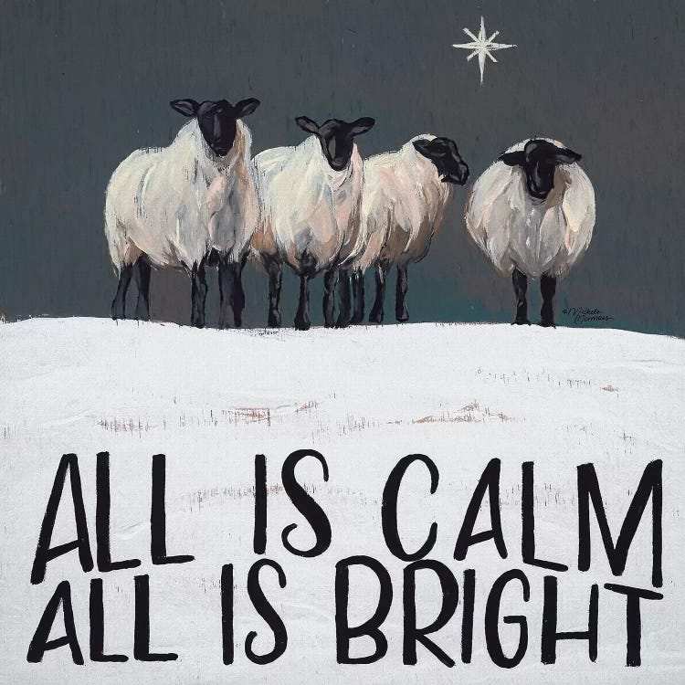 All is Calm All is Bright by Michele Norman wall art