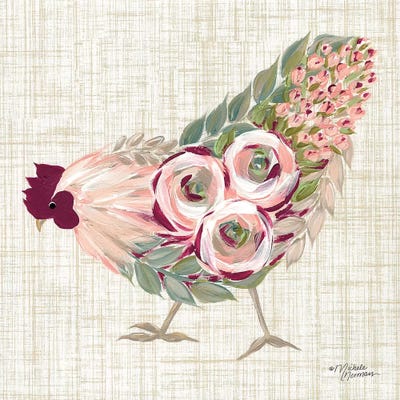 Botanical Rooster II by Michele Norman canvas print