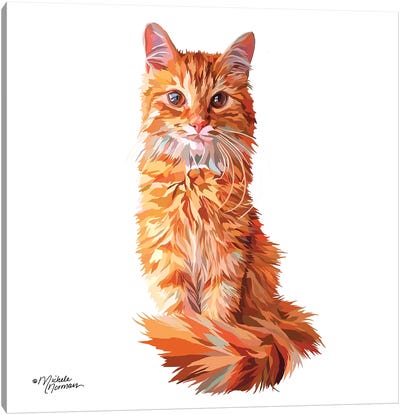 Cat Canvas Art Print - Michele Norman