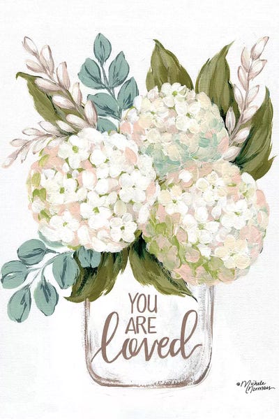 Romantic Bedroom (Love): You Are Loved Flowers by Michele Norman