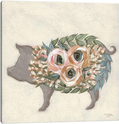 Alice The Pig Canvas Art Print - Michele Norman