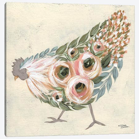 Astrid The Hen Canvas Print #MNO78} by Michele Norman Canvas Print