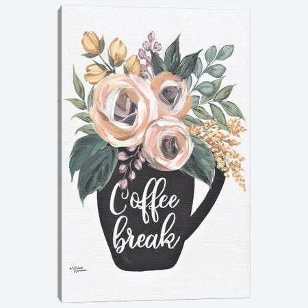 Coffee Break Canvas Print #MNO80} by Michele Norman Canvas Art