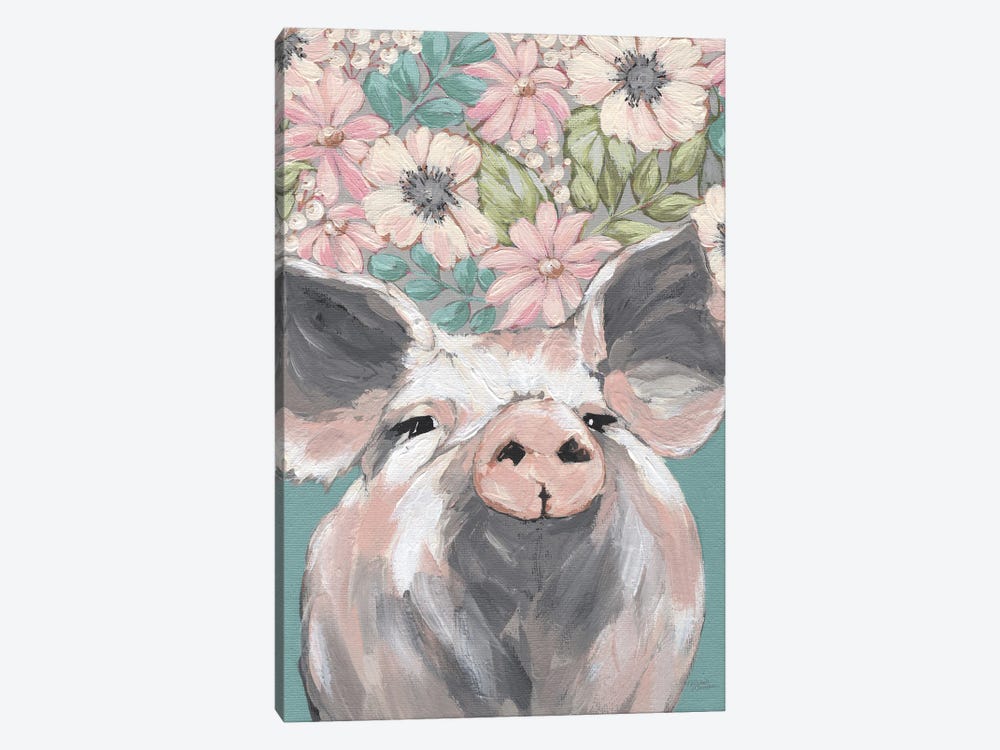 Patrice The Pig by Michele Norman 1-piece Canvas Art Print
