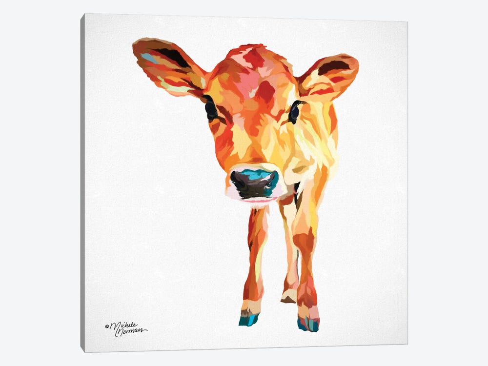 Cute Little Calf by Michele Norman 1-piece Art Print