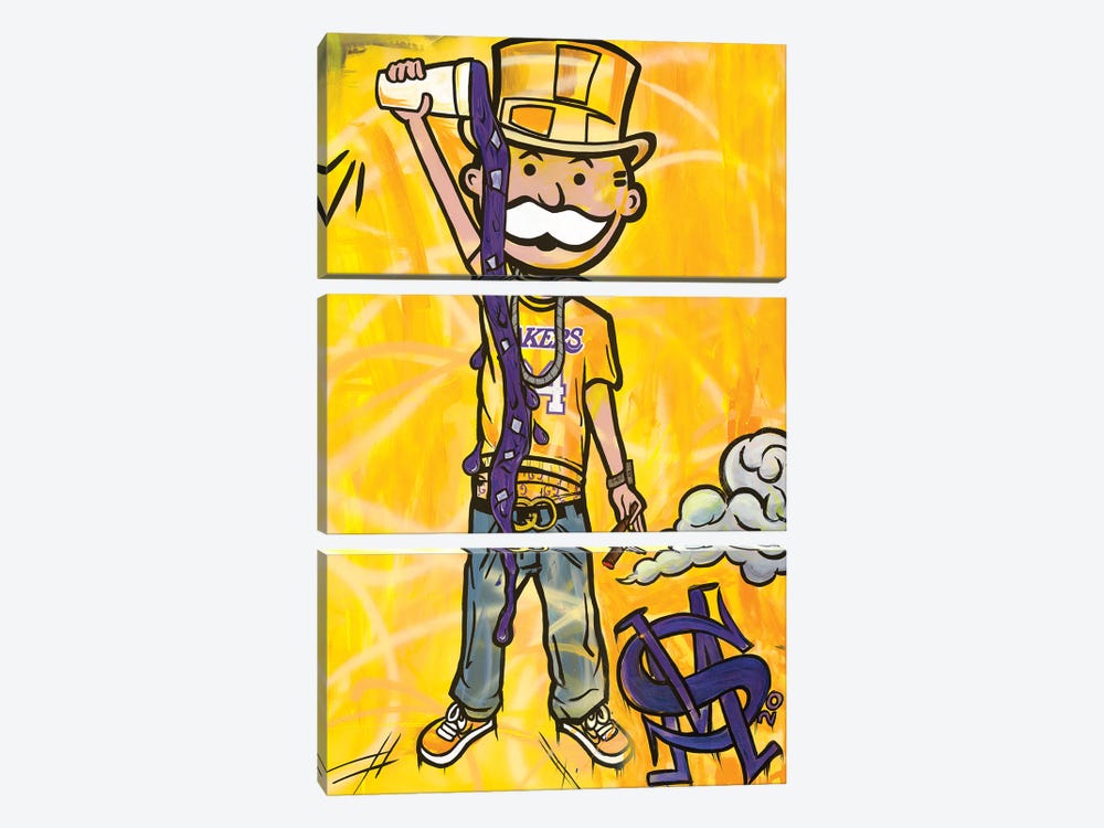 Perp And Yellow 3-piece Canvas Art Print