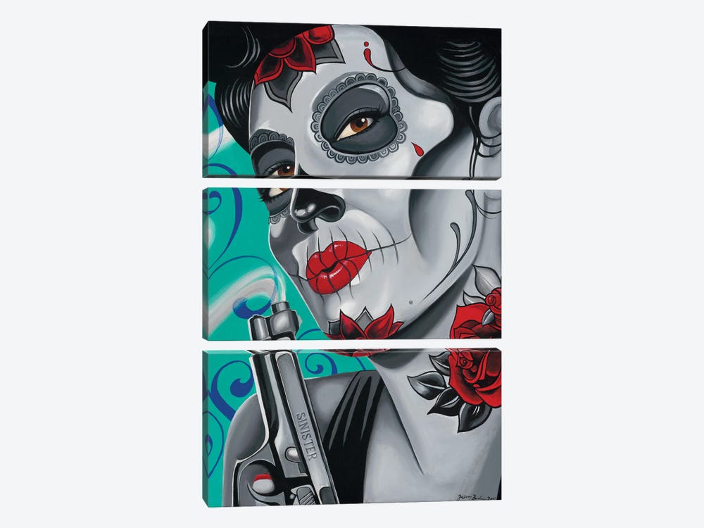 Day Of The Dead by Sinister Monopoly 3-piece Canvas Print